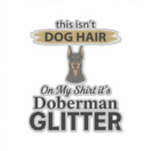Dobermann Glitter Grappige Hond Liefhebber Vintage Sticker (Voorkant)