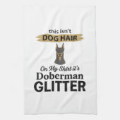 Dobermann Glitter Grappige Hond Liefhebber Vintage Theedoek (Verticaal)