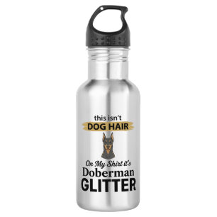 Dobermann Glitter Grappige Hond Liefhebber Vintage Waterfles