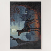 Dobermann Halloween Engverstorend Legpuzzel (Verticaal)