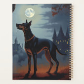 Dobermann Halloween Engverstorend Planner (Achterkant)