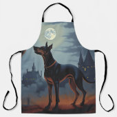 Dobermann Halloween Engverstorend Schort (Voorkant)