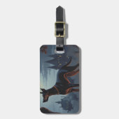 Dobermann Halloween Griezelen Bagagelabel (Voorkant verticaal)