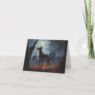 Dobermann Halloween Griezelen Kaart