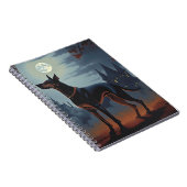 Dobermann Halloween Griezelen Notitieboek (Rechterzijde)