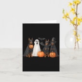 Dobermann Halloween Kostuum Fun Dobermann Hallowee Kaart (Gele Bloem)