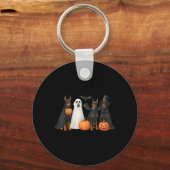 Dobermann Halloween Kostuum Fun Dobermann Hallowee Sleutelhanger (Voorkant)