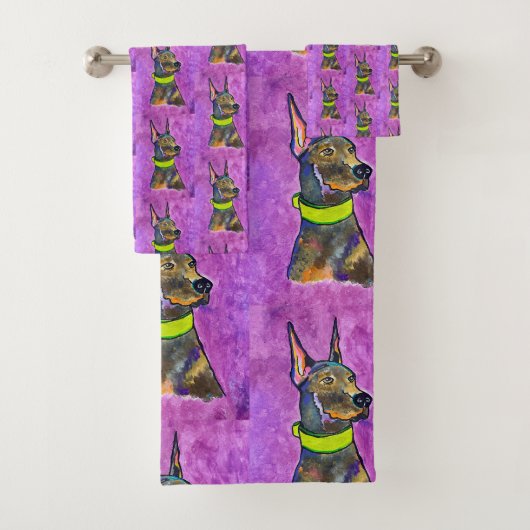 Dobermann Handdoekenset Bad Handdoek (Insitu)