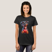 Dobermann Hart Dobermann Liefde Dobermann T-shirt (Voorkant volledig)