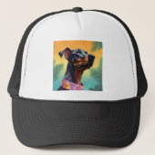 Dobermann hawaii-pet trucker pet (Voorkant)