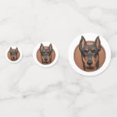 Dobermann Hond 3D Geïnspireerd Confetti (Voorkanten)