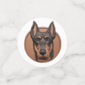 Dobermann Hond 3D Geïnspireerd Confetti (Kleine voorkant)