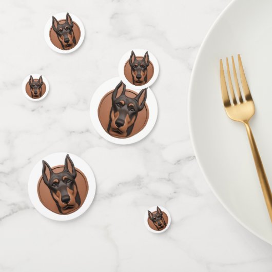 Dobermann Hond 3D Geïnspireerd Confetti (Groep)