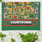 Dobermann-hond Countdown Kerst Adventskalender Theedoek (Gevouwen)