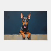 Dobermann Hond Deurmat Kunst (Voorkant)