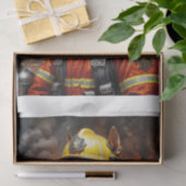 Dobermann hond die fungeert als brandweerman -  tissuepapier (Geschenk)