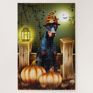Dobermann-hond Halloween-legpuzzel Legpuzzel