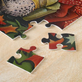 Dobermann-hond Herfst Oogst Thanksgiving Legpuzzel (Zijkant)