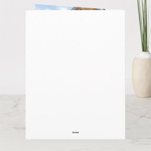 Dobermann-hond in sneeuw Kerstmis hondenhok Kaart (Achterkant)