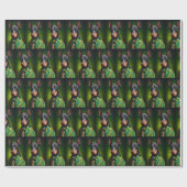 Dobermann-hond in St. Patrick's Day-jurk Cadeaupapier (Vlak)