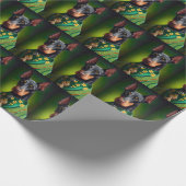 Dobermann-hond in St. Patrick's Day-jurk Cadeaupapier (Hoek)