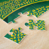 Dobermann-hond in St. Patrick's Day-jurk Legpuzzel (Zijkant)