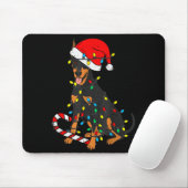 Dobermann-hond Kerstverlichting Sinterklaas Xmas h Muismat (Met muis)