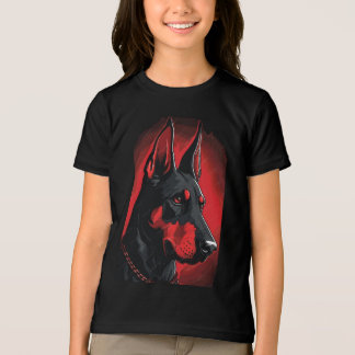 Dobermann-hond-kunstprint Cadeau voor huisdierenli Tri-Blend Shirt