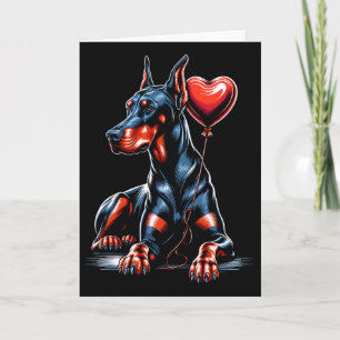 Dobermann-hond Valentijnsdag-hondeneigenaar Valent Kaart
