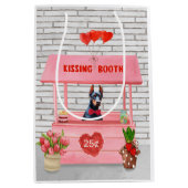 Dobermann-hond Valentijnsdag Kusstand Medium Cadeauzakje (Voorkant)
