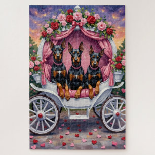 Dobermann-hond Valentijnsdag Legpuzzel