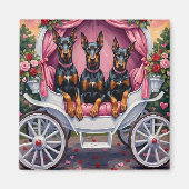 Dobermann-hond Valentijnsdag Magneet (Voorkant)