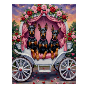 Dobermann-hond Valentijnsdag Perfect Poster