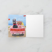 Dobermann-hond Valentijnsdag Truck Harten Kaart (Binnen)