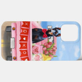 Dobermann-hond Valentijnsdag vrachtwagen harten Case-Mate iPhone Case (Achterkant (horizontaal))