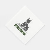 Dobermann-hond vector 2 kleuren servet (Hoek)
