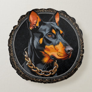Dobermann-hondenliefhebber cadeau rond kussen