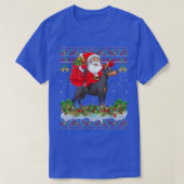 Dobermann Hondenliefhebber Ugly Santa Riding Dober T-shirt (Design voorkant)