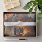 Dobermann hondenras als brandweerman tissuepapier (Geschenk)