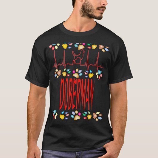 Dobermann Ik hou van mijn Dobermann-hond eigenaar T-shirt (Voorkant)