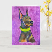 Dobermann Kaart (Gele Bloem)