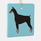 Dobermann Keramisch Ornament (Rechts)
