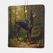 Dobermann Keramisch Ornament (Links)