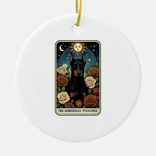 Dobermann Keramisch Ornament (Voorkant)