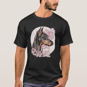 Dobermann Kersenbloesem Hondenras Japans Water T-shirt