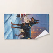 Dobermann Kerst Feestelijke Periode Bad Handdoek (Handdoek)
