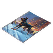 Dobermann Kerst Feestelijke Periode Notitieboek (Linkerzijde)