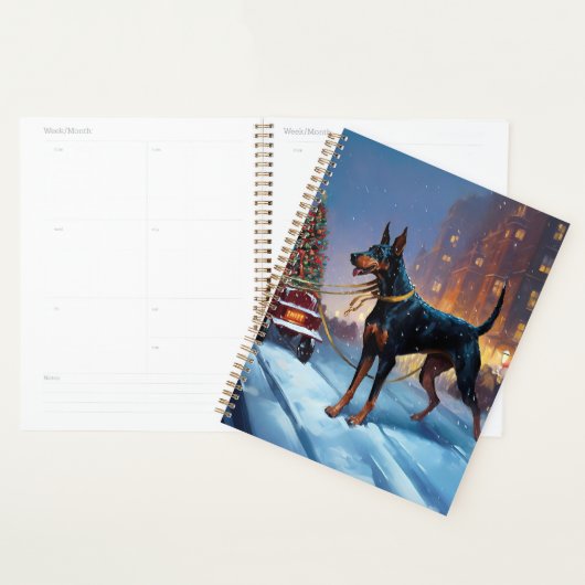 Dobermann Kerst Feestelijke Periode Planner (Display)