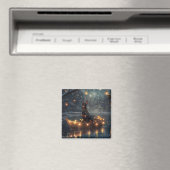 Dobermann Kerst Feestelijke Reis Magneet (Insitu (Vaatwasser))