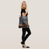 Dobermann Kerst Feestelijke Reis Tote Bag (Op model)